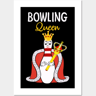 Bowling Queen Funny T shirt For Bowling Lovers Posters and Art